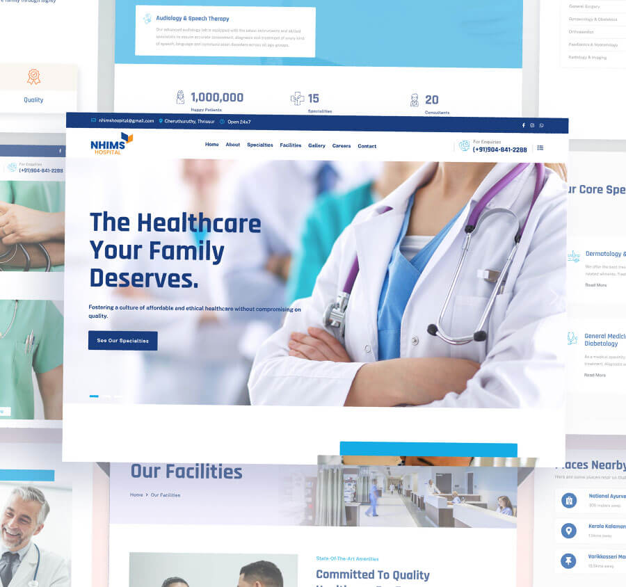 Sanju Portfolio - Rebuilding Confidence in NHIMS Hospital with a User-Friendly Website